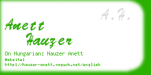 anett hauzer business card